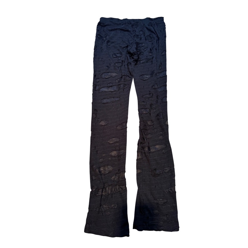 Punk‎ Rave Black Distressed Textured Skinny Pants NWT Goth Grunge Cyberpunk Alt - Picture 7 of 11